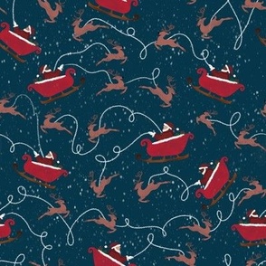 (small) Sleigh Ride - Navy