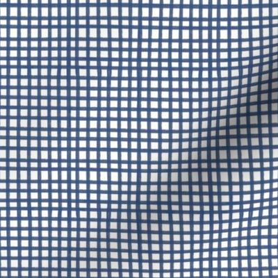 Painted Gingham Check // Soft Blue  (Small 4" Scale)