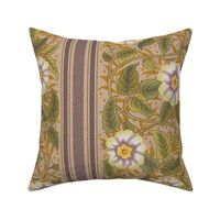 Victorian Floral Vine-Taupe-L