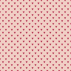 Nuclear Heartstorm - Viva Magenta on Dogwood Pink - M medium scale - cute elegant red geometric valentines hearts  blender