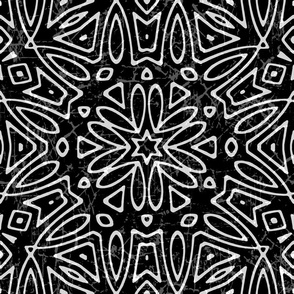 Black and White Geometric Mandala