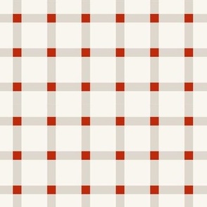 Cottage Plaid red and cream