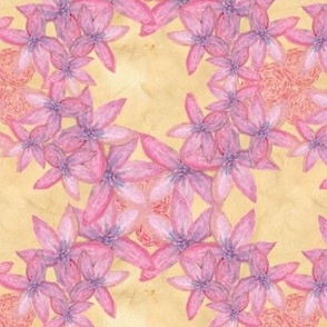 Demask Pink Watercolor flowers