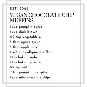 Vegan Chocolate Chip Pumpkin Muffins