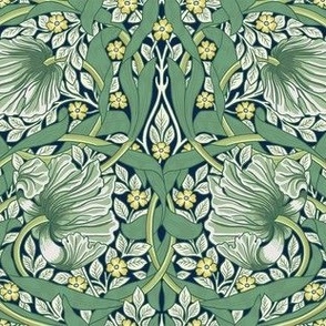 William Morris Pimpernel Vibrant  Floral Medium Scale