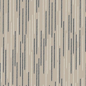 Contemporary stripes / dark blue / cream / grey