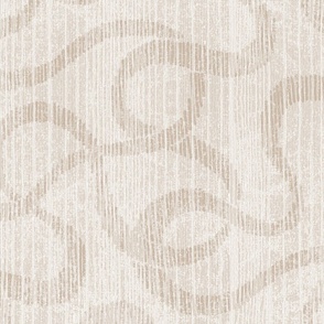 Crazy ribbon beige textured