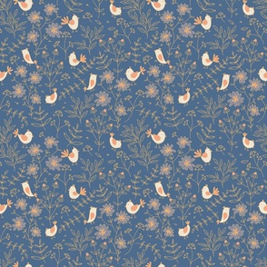 Birds Boho Garden | Blue