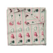 Coquillages (Carmine Mint) Wallpaper Border 6x36in