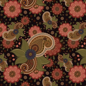 Victorian Paisley Fabric