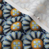 Barcelona Church Shells -Gold, Navy and White