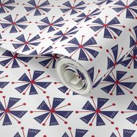 Red, white and blue floral / complimentary pattern 