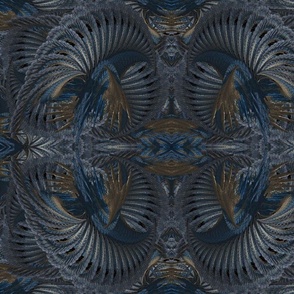 Feathered Fractals in Mirror Repeat