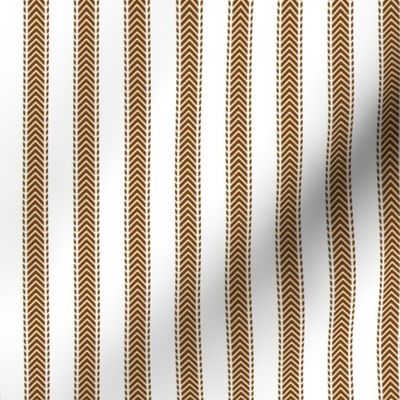 Arrow Ticking Stripe - Chocolate Brown