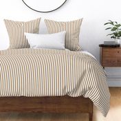 Arrow Ticking Stripe - Chocolate Brown