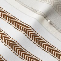 Arrow Ticking Stripe - Chocolate Brown