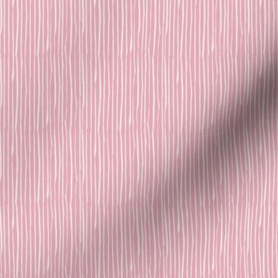 Small Organic Stripe  Cream with Petal Pink