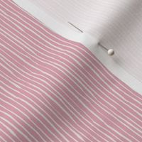 Small Organic Stripe  Cream with Petal Pink