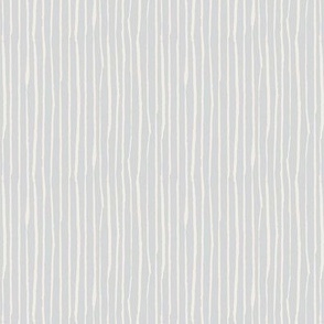 Medium Organic Stripe  Cream with Light Gray Blue