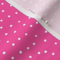 Bright Pink and white polka dots by Jac Slade