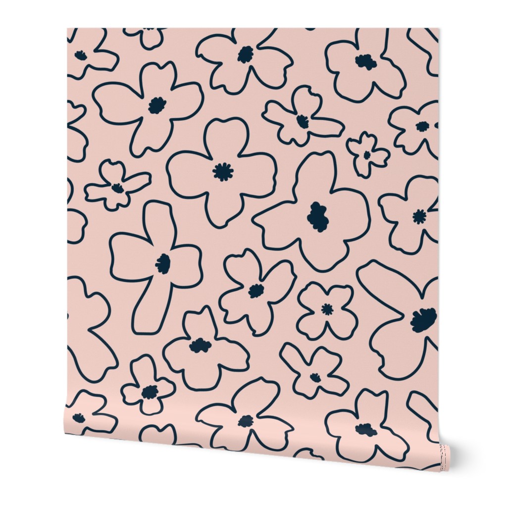 Petal Jive in Light Pink and Navy
