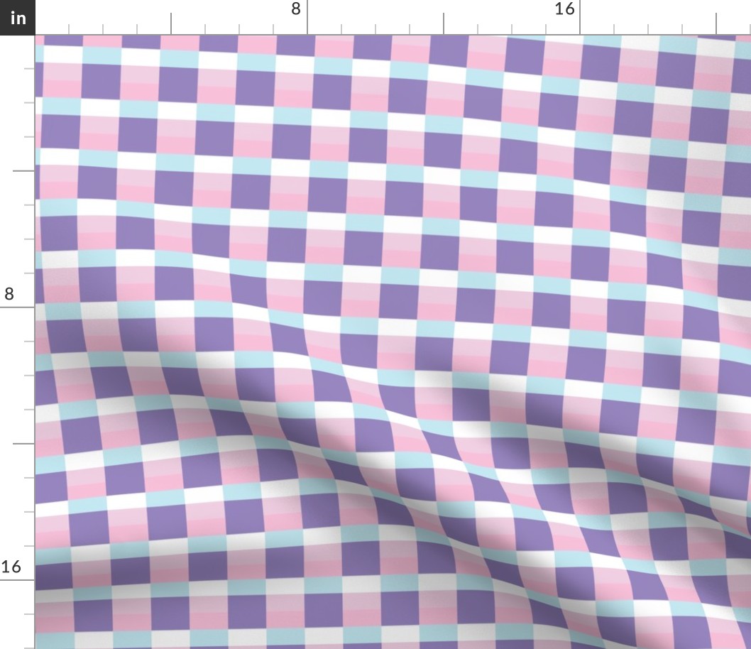 Rising Up Checkerboard Purple // 2 inch