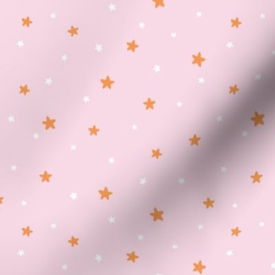 Soft Stars Pink and Orange // 6 inch