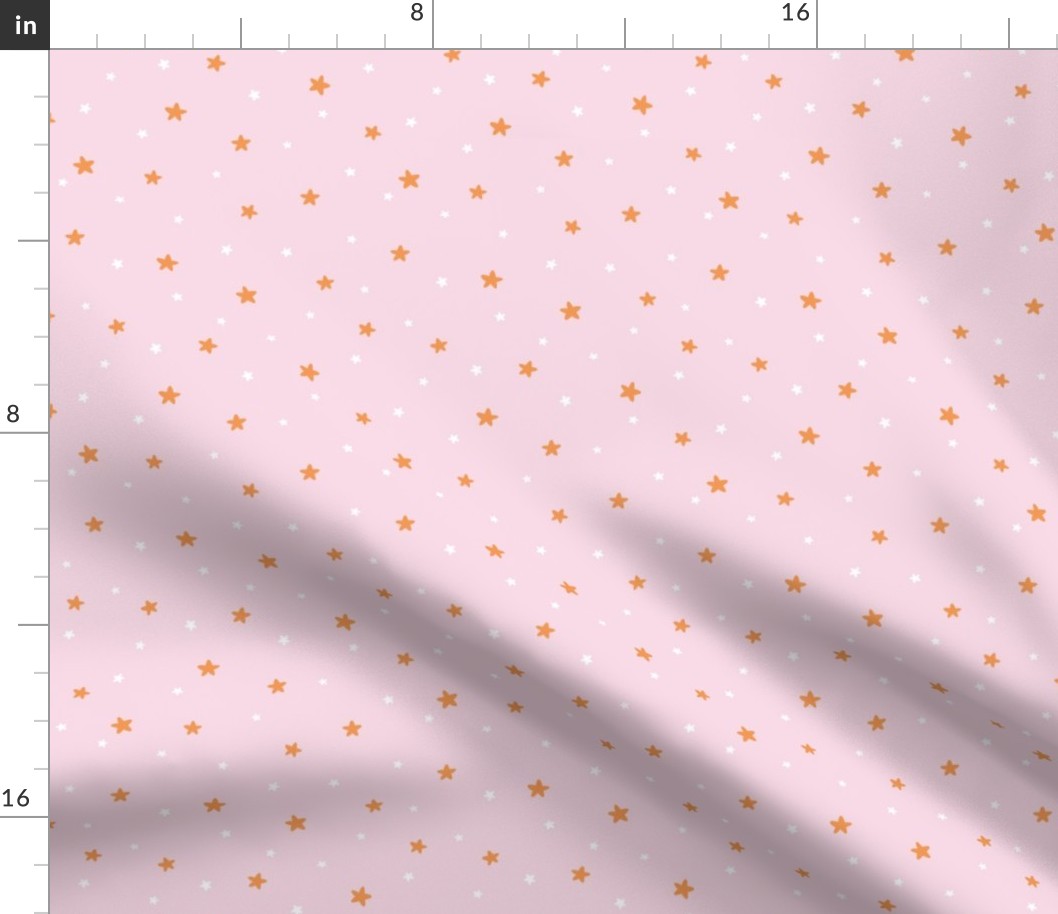 Soft Stars Pink and Orange // 6 inch