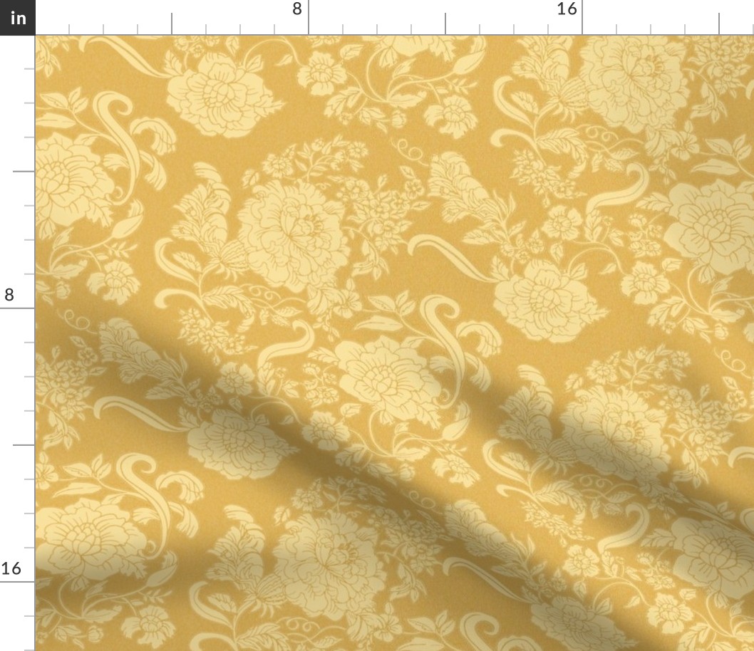 small-Enchanted Floral-gold on gold texture