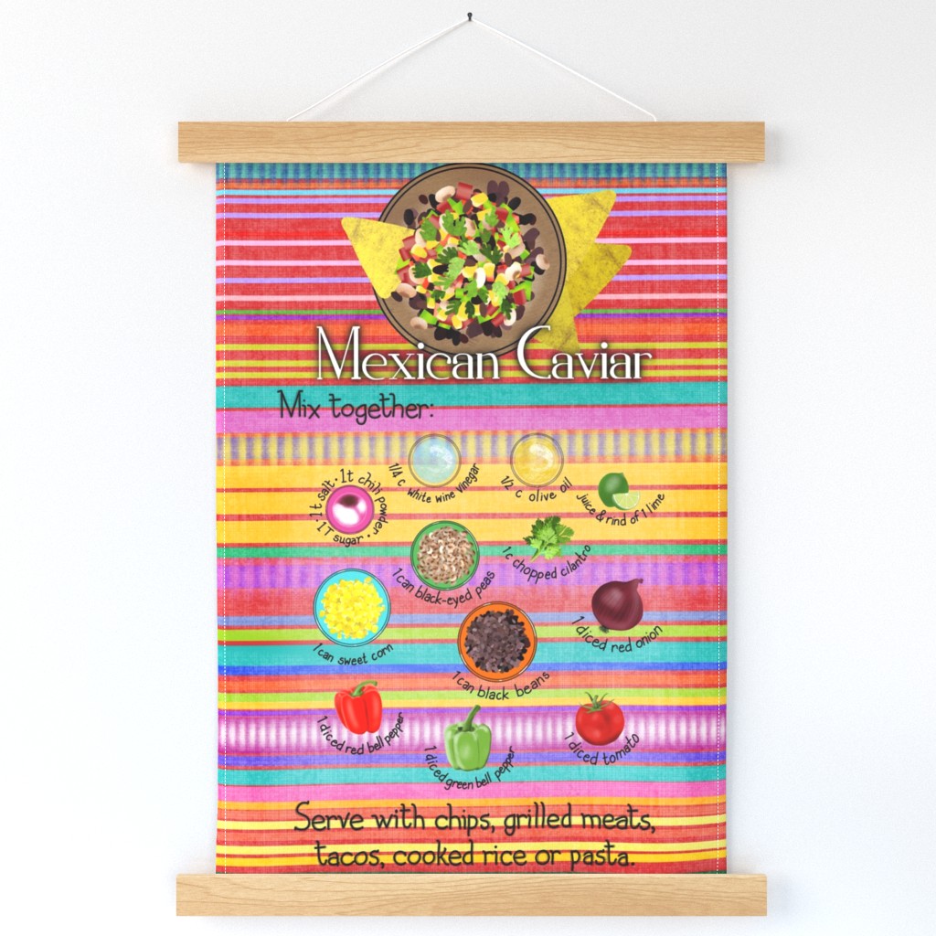 Mexican Caviar Recipe Wall Hanging