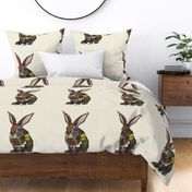 rabbit limestone pillow panel