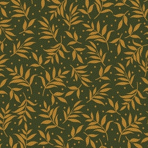 Victorian Vine Sprigs-Dark Green-L