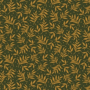 Victorian Vine Sprigs-Dark Green-M