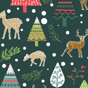 Christmas Tree and reindeer 