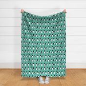 Galápagos Penguins on turquoise | small | colorofmagic 