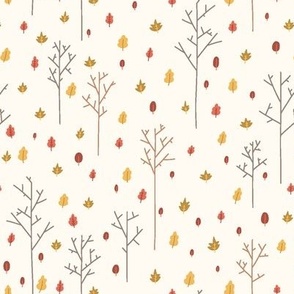 Autumn Trees & Leaves x Cream