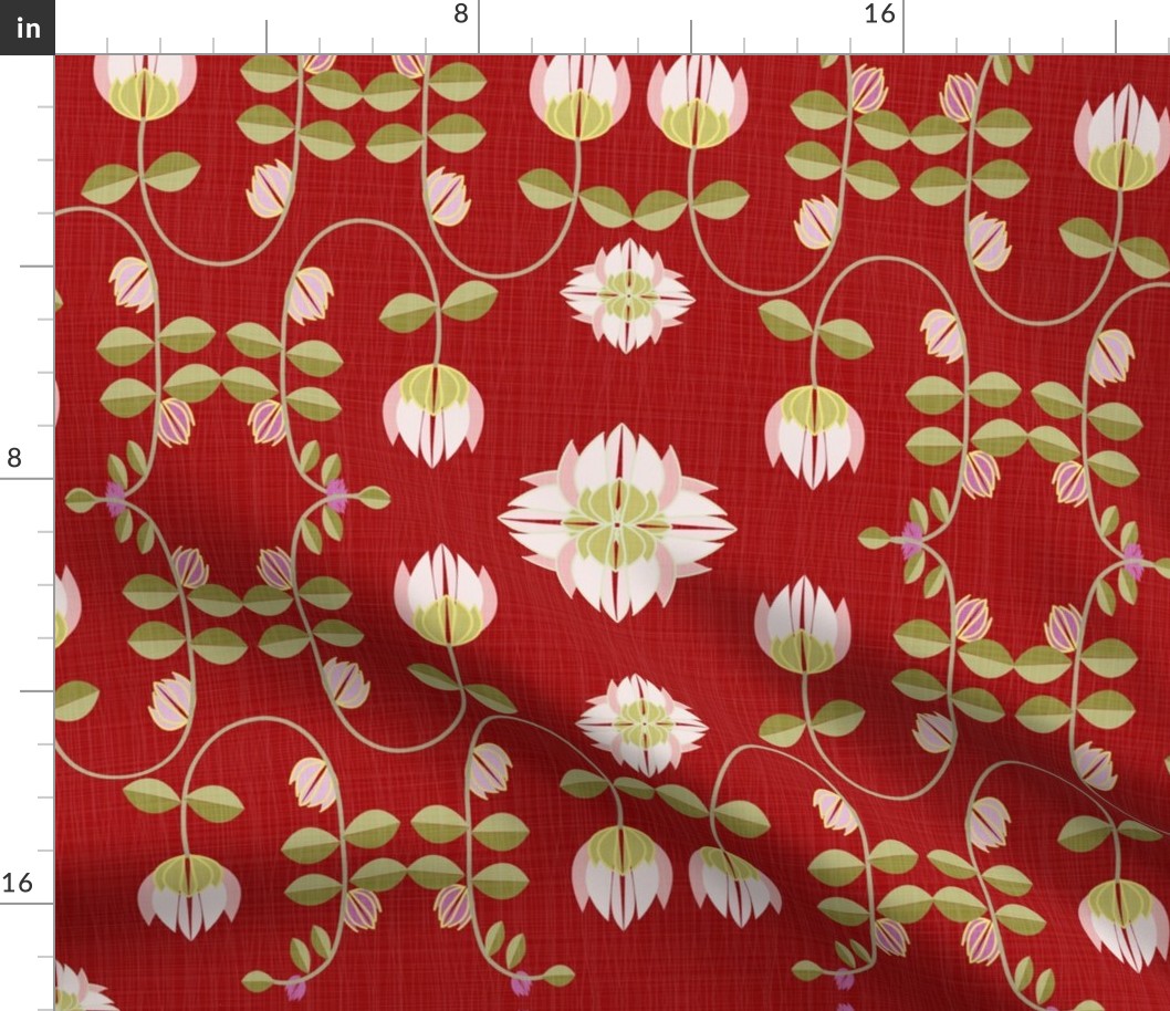 Victorian Floral Red 