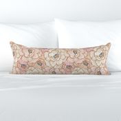 Rose of Victoria (xlarge), pink - vintage flowers