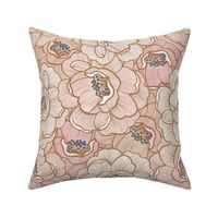 Rose of Victoria, pink (xlarge) - vintage flowers