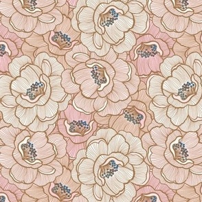 Rose of Victoria, pink (small) - vintage flowers