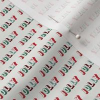 SMALL jolly fabric - christmas minimal typography design