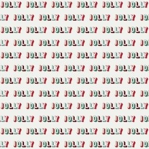 SMALL jolly fabric - christmas minimal typography design