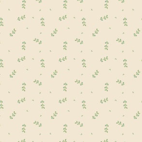 Ditsy Green Sprigs on Cream_SMALL