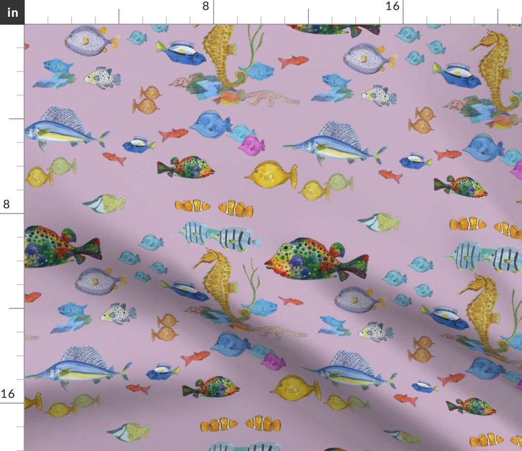 fishy fabricpurplepink