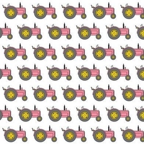 tiny pink farm tractors