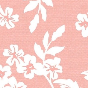 Elodie - Floral Silhouette Pink Large Scale