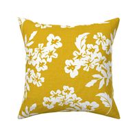 Elodie - Floral Silhouette Yellow Large Scale