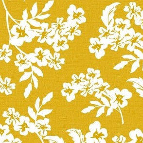 Elodie - Floral Silhouette Yellow Regular Scale