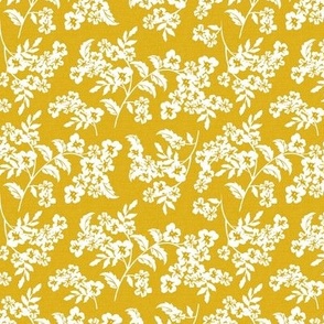 Elodie - Floral Silhouette Yellow Small Scale