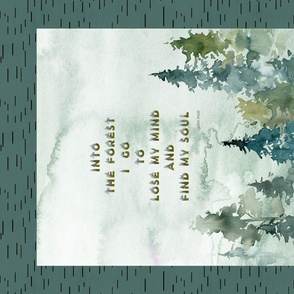 "into the forest i go" tea towel
